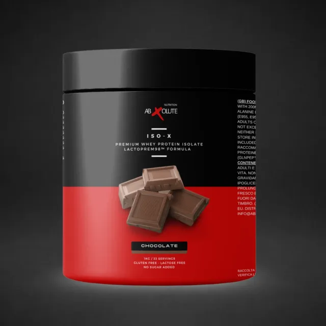 Abxolute Iso-X proteine isolate cioccolato 1 kg zero zuccheri