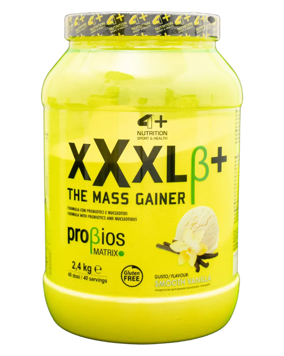 4 Plus Nutrition XXXLβ+ Gainer Massa 2,4 Kg Cacao Palatinose