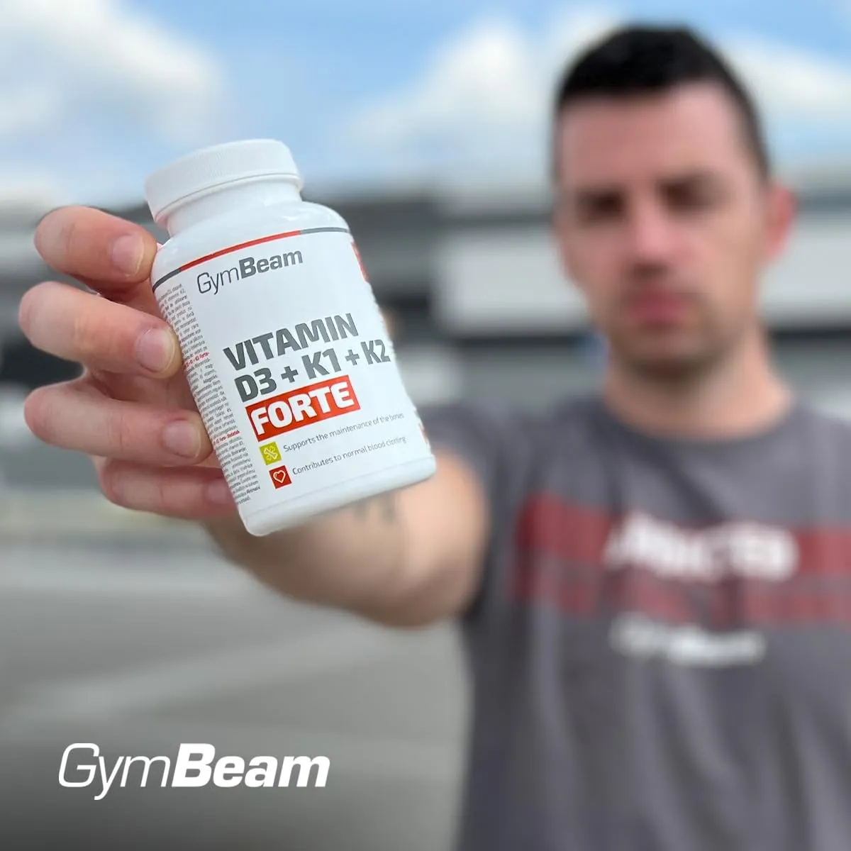 GymBeam D3+K1+K2 integratore 60 capsule 2200 UI