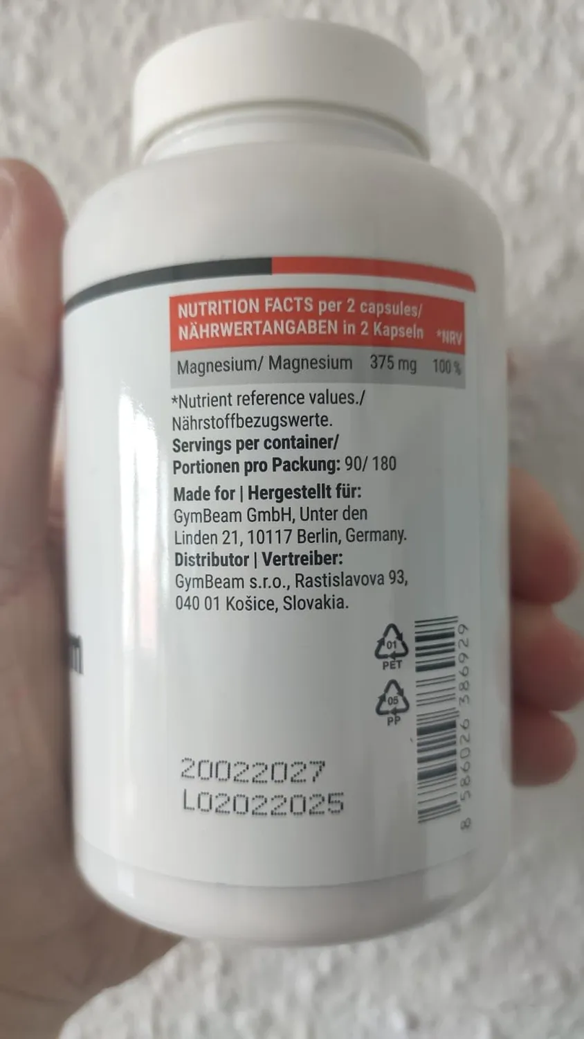 GymBeam Triplo Magnesio Capsule 90 cps 375 mg
