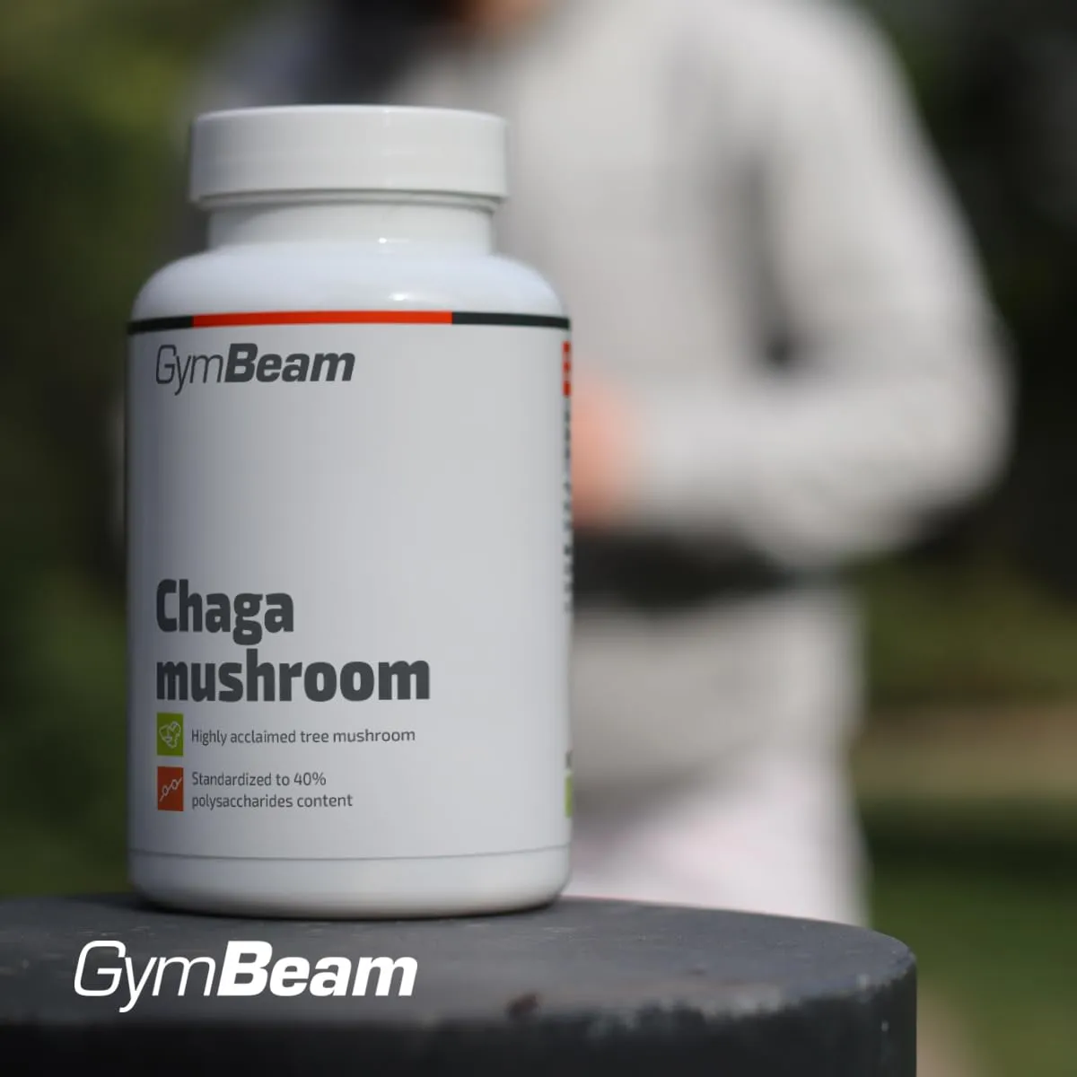 GymBeam Chaga Estratto capsule 90 pz 40% polisaccaridi