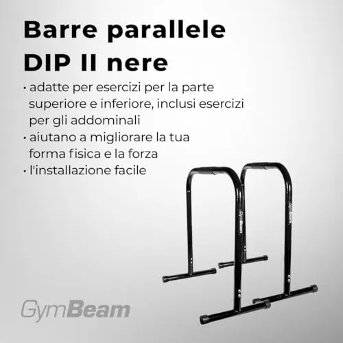 GymBeam DIP II parallele calisthenics dip station nera