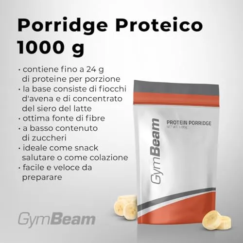 GymBeam Porridge Proteico 1000g banana 24g proteine
