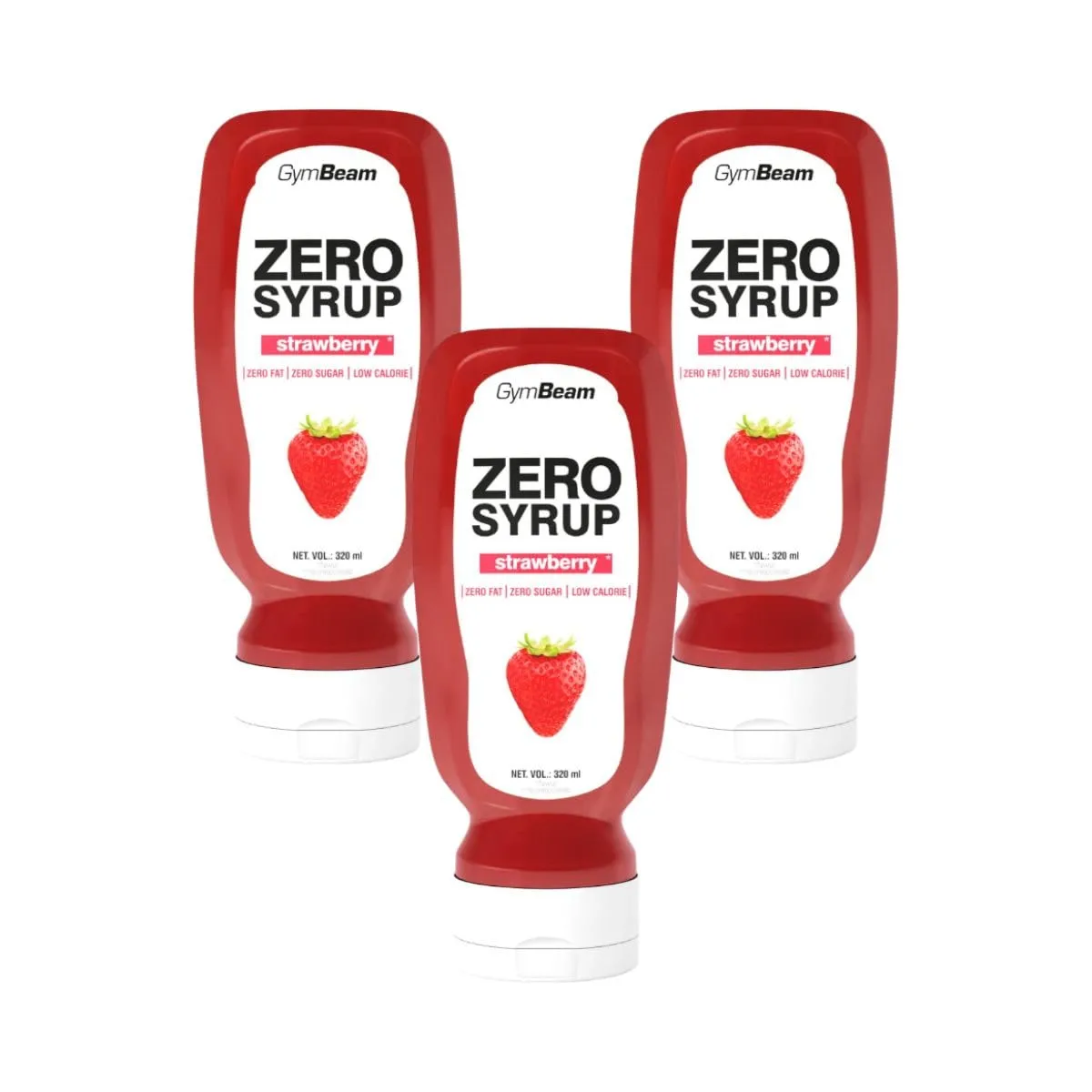 GymBeam Zero Sciroppo Fragola 6x320 ml Senza Zucchero