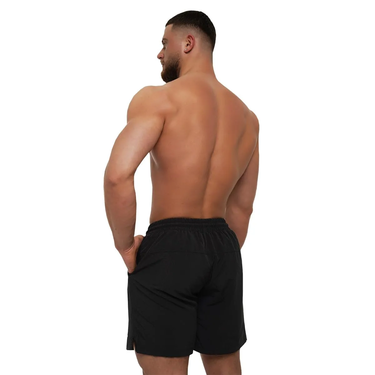GymBeam Black costume da bagno uomo nero asciugatura rapida