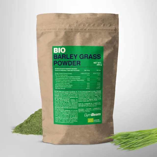 GymBeam Orzo Verde BIO orzo in polvere 200 g vegano