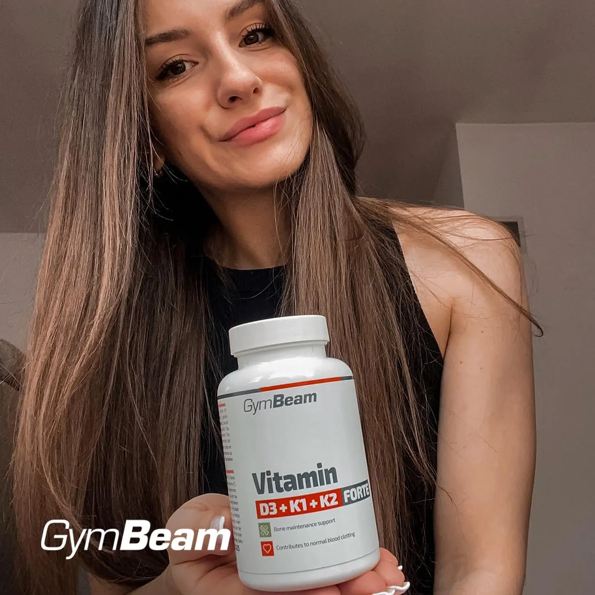 GymBeam D3+K1+K2 integratore 60 capsule 2200 UI