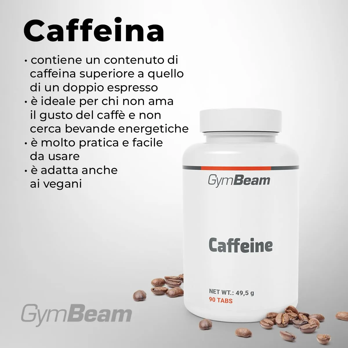 GymBeam Caffeina capsule 90 cpr stimolante energia