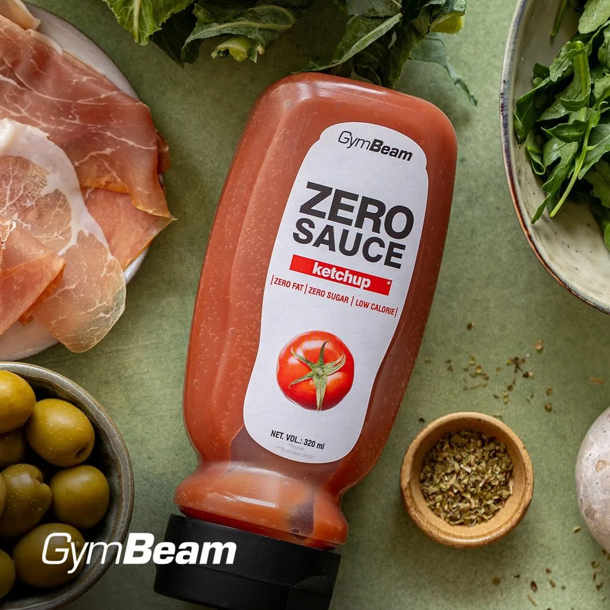GymBeam Salsa Zero Ketchup zero zuccheri 320 ml vegano