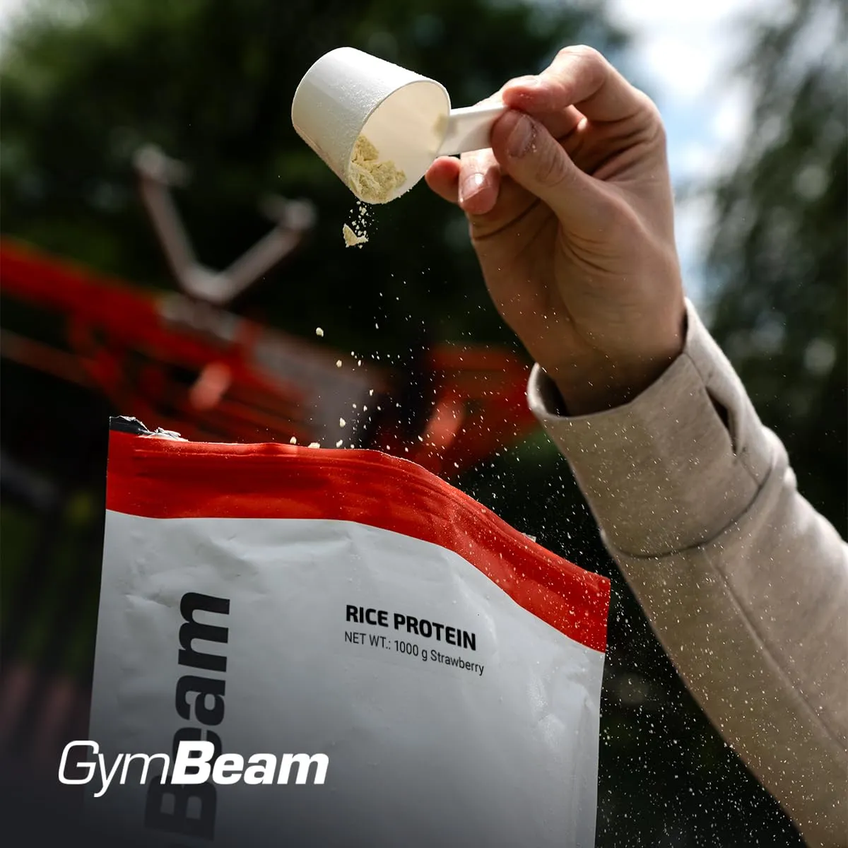 GymBeam Proteine di Riso 1000 g Cioccolato 79% Proteine