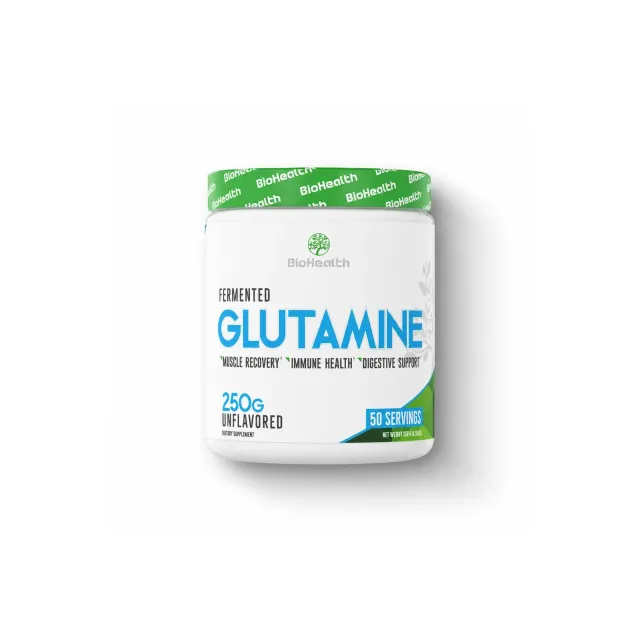 BioHealth Fermented L-Glutamine polvere recupero 50 porzioni