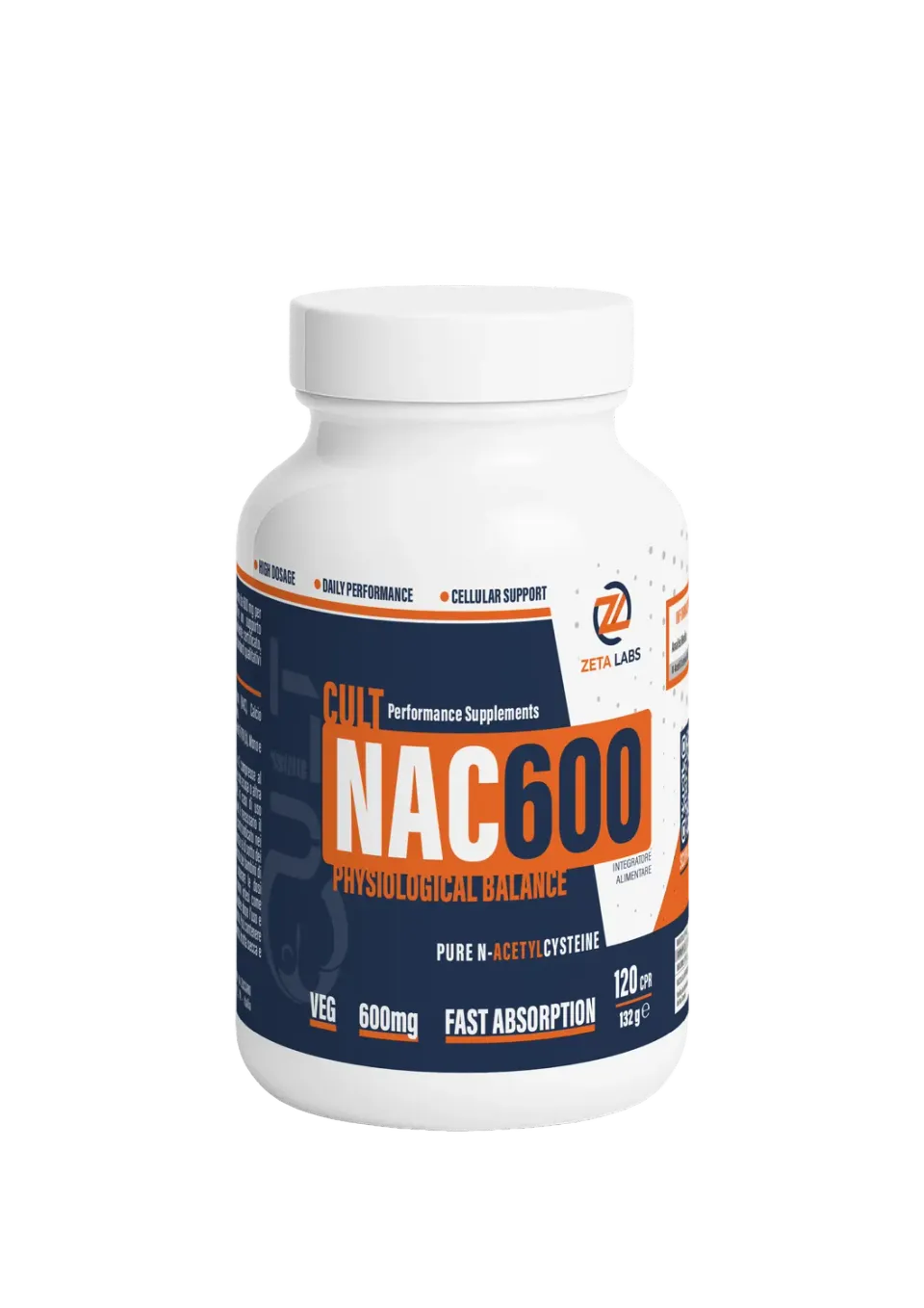 Zeta Labs CULT NAC 600 integratore NAC 120 compresse