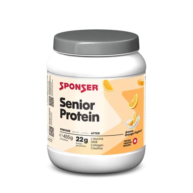 Sponser Senior Protein proteine Orange-Yoghurt 455 g con leucina