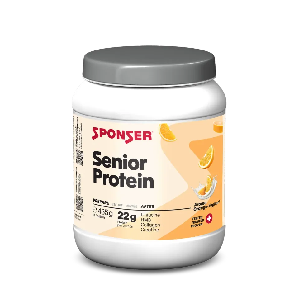 Sponser Senior Protein proteine Orange-Yoghurt 455 g con leucina