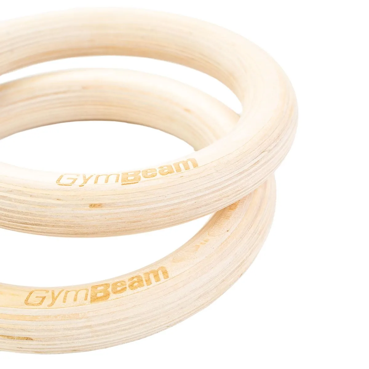 GymBeam Anelli Ginnastica Legno 24cm Cinghie 4m