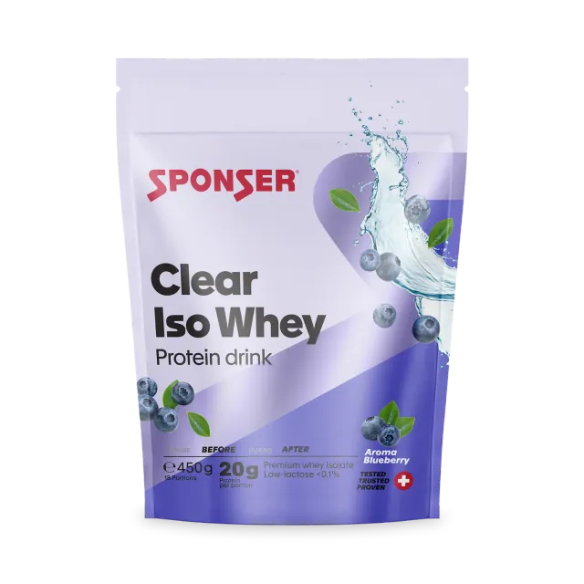 Sponser Clear Iso Whey proteine mirtillo 450 g leggere