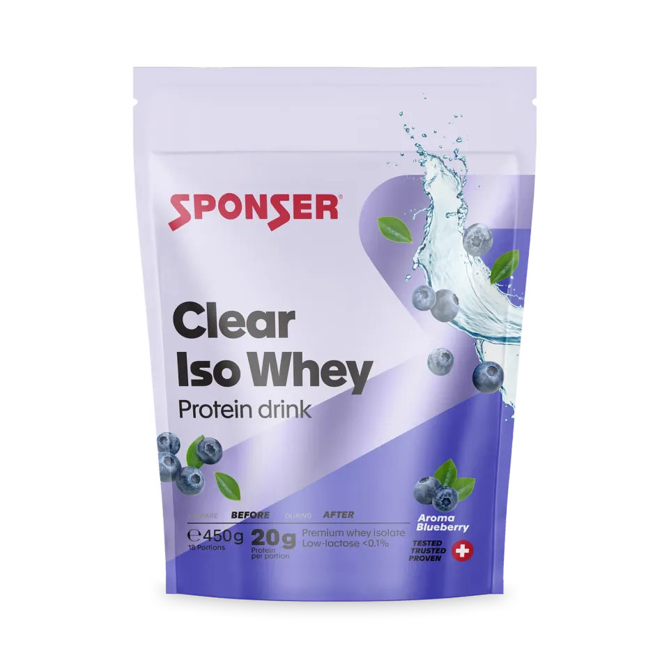 Sponser Clear Iso Whey proteine mirtillo 450 g leggere