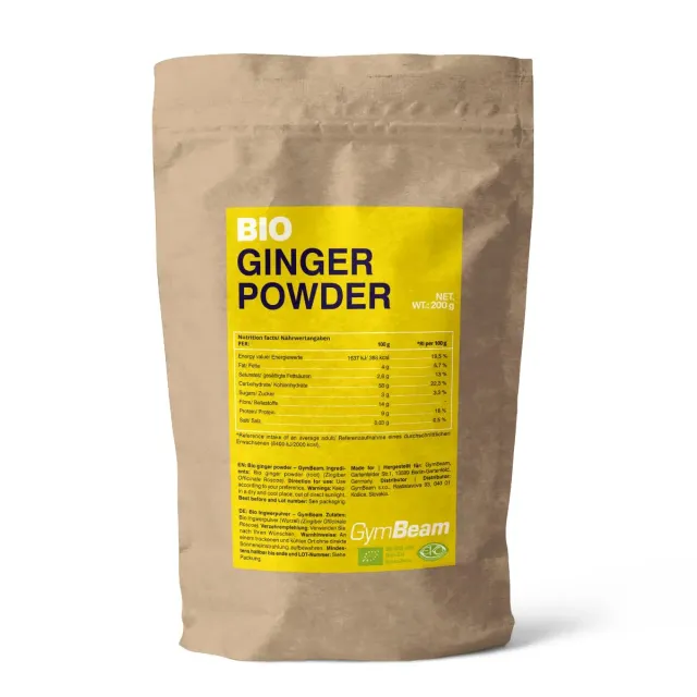 GymBeam Zenzero in Polvere BIO 200 g pungente