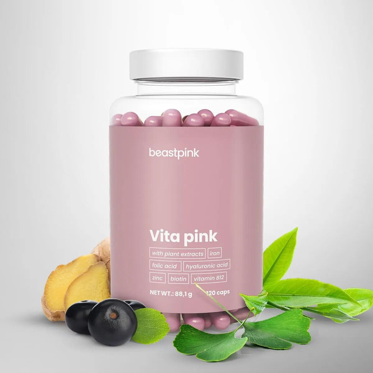 GymBeam Vita Pink multivitaminico donna 120 capsule energia