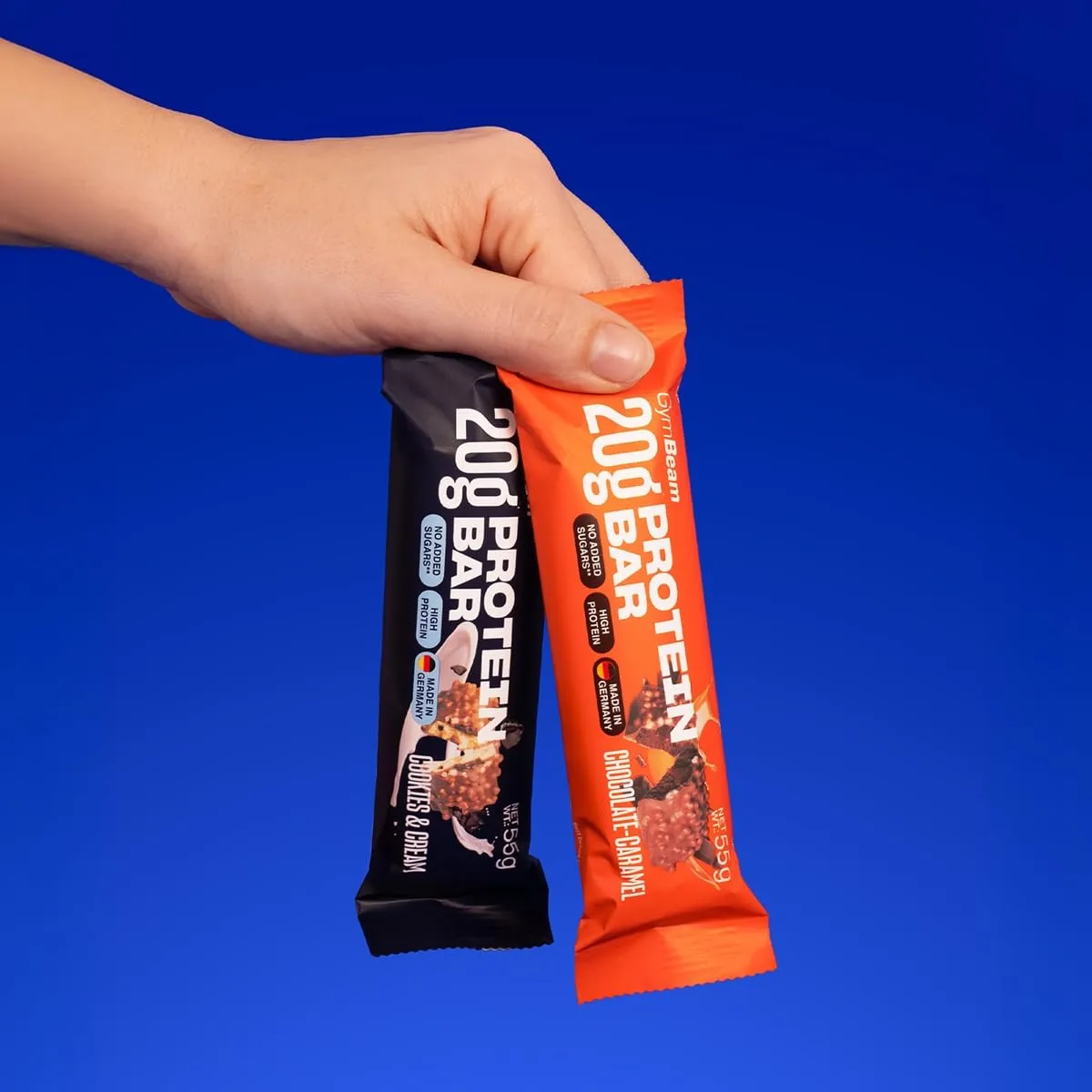 GymBeam Barretta Proteica 20g 12x55g cioccolato-caramello
