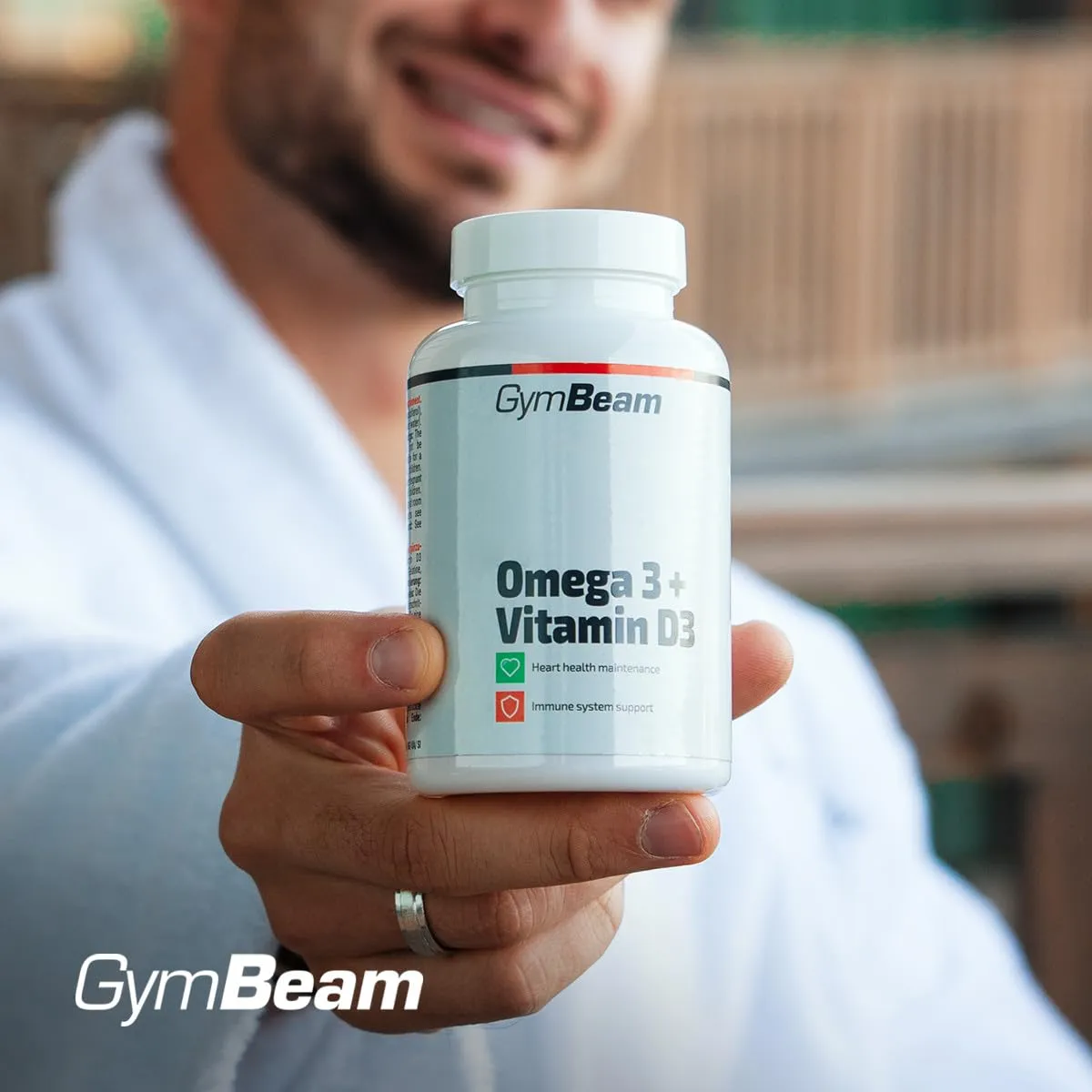 GymBeam Omega 3 Vitamina D3 Capsule 90 cps Cuore
