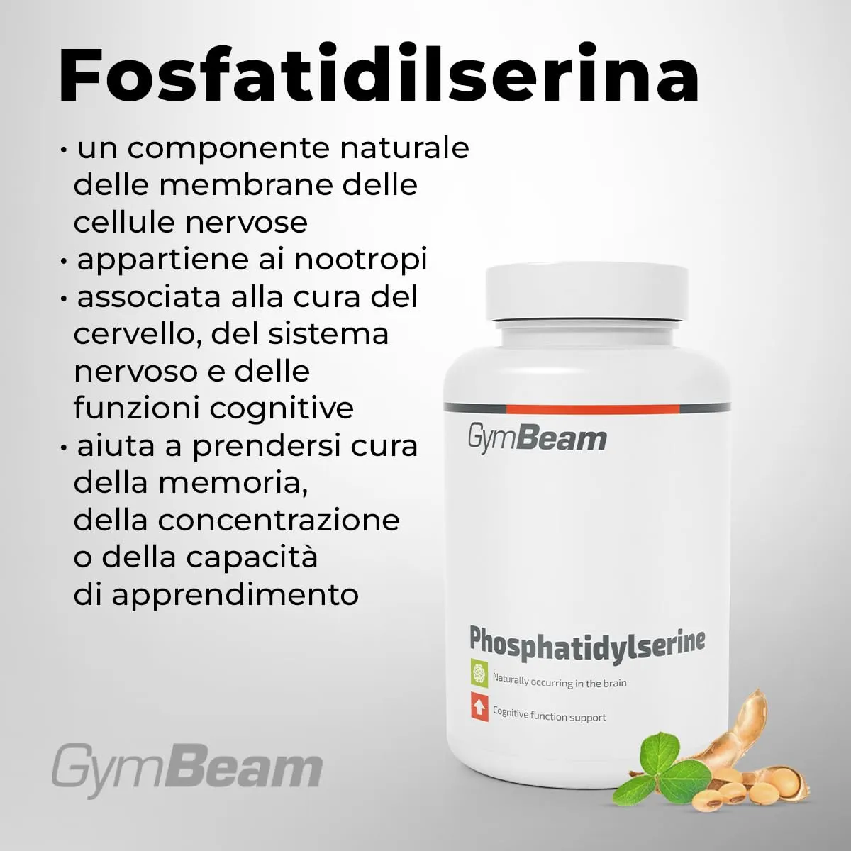 GymBeam Fosfatidilserina 200 mg capsule 120 cps focus