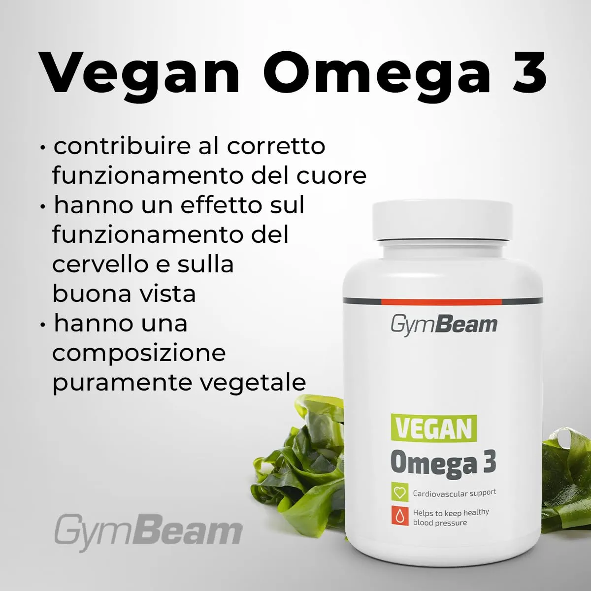 GymBeam Omega 3 Vegan 90 capsule olio di alghe