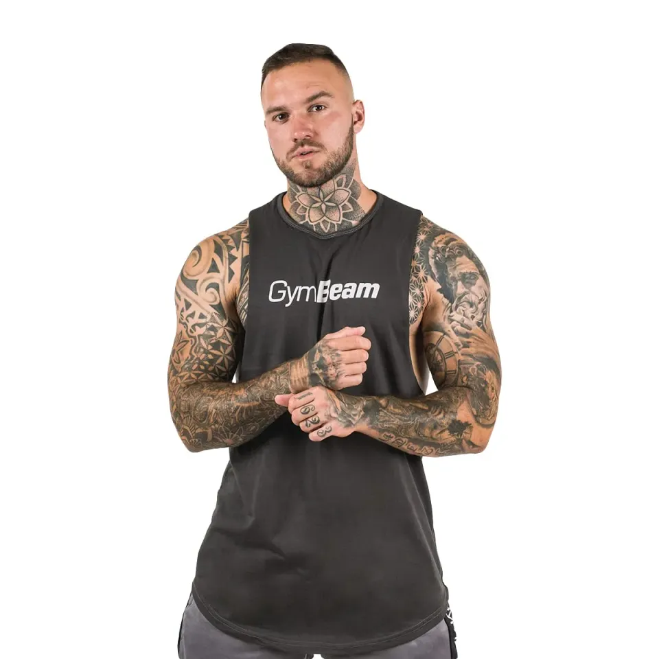 GymBeam Cut Off Canotta Uomo Grigia M