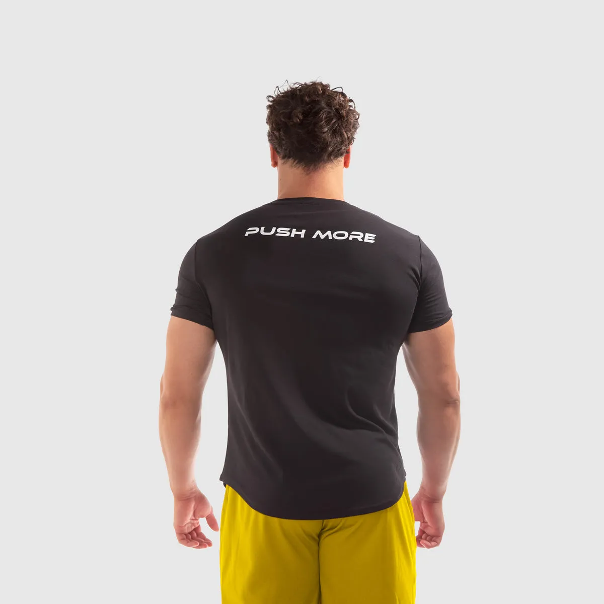 Push More T-Shirt maglietta palestra uomo nera
