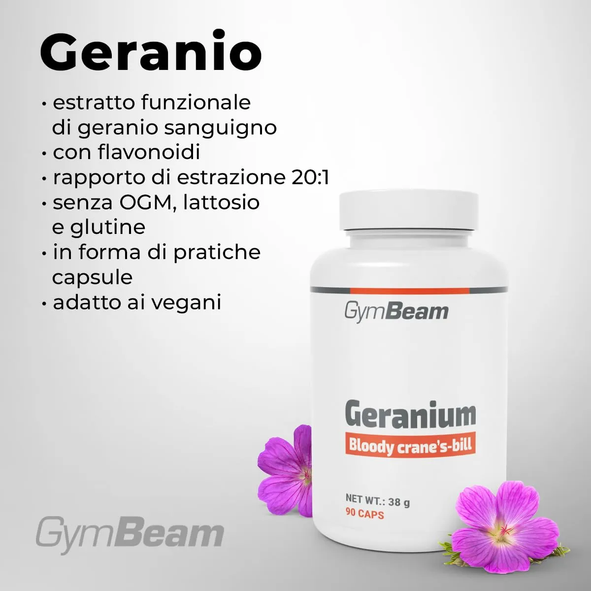 GymBeam Estratto Geranio Sanguigno capsule 90 cps antiossidante