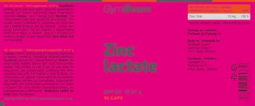 Gym Beam Lattato di Zinco capsule vegane 15 mg immunitarie