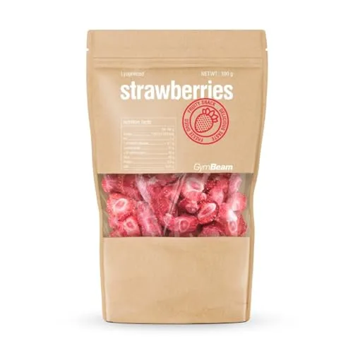 GymBeam Fragole Liofilizzate Snack Croccante 100 g Senza Zuccheri