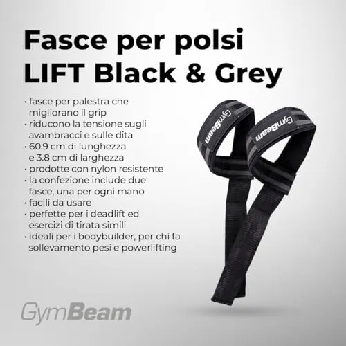 GymBeam Fasce LIFT straps palestra nylon 60,9 cm sollevamento