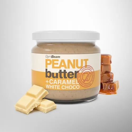GymBeam Burro di Arachidi Cioccolato Bianco Caramello crema spalmabile proteica