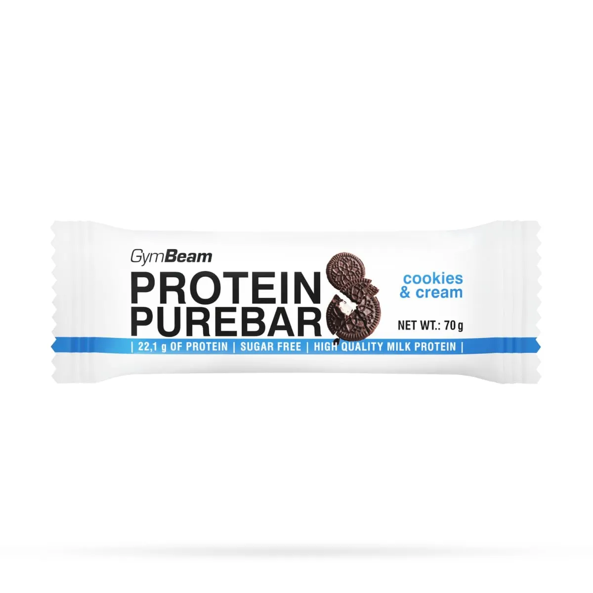 GymBeam PureBar barrette proteiche 12x70g cookies cream basso zucchero