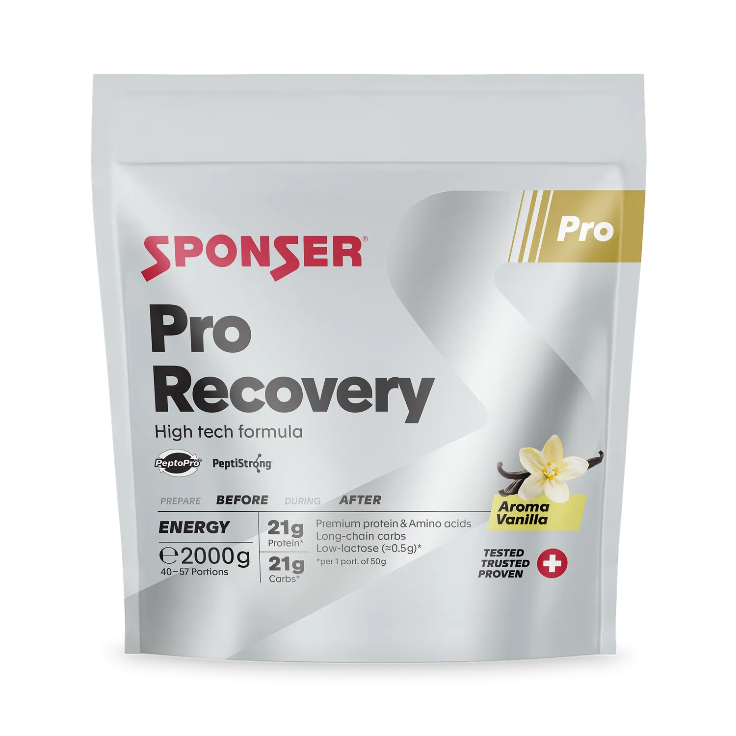 Sponser Pro Recovery Vanilla proteine recupero 900 g
