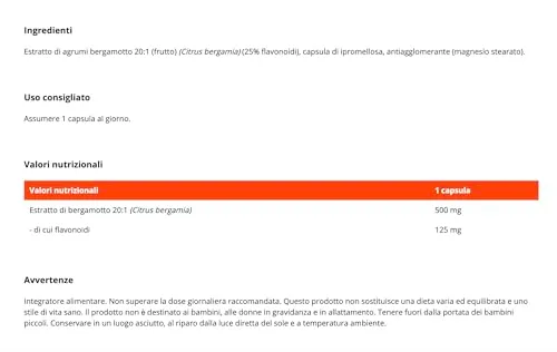 GymBeam Estratto Bergamotto capsule 25% flavonoidi vegane