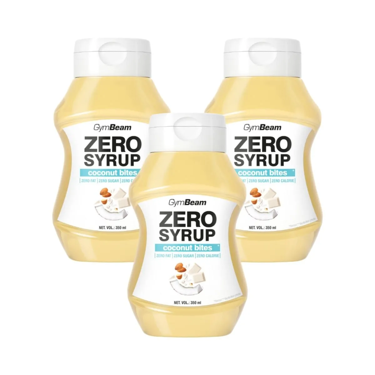 GymBeam Sciroppo Zero 350 ml Coconut Bites Senza Zuccheri