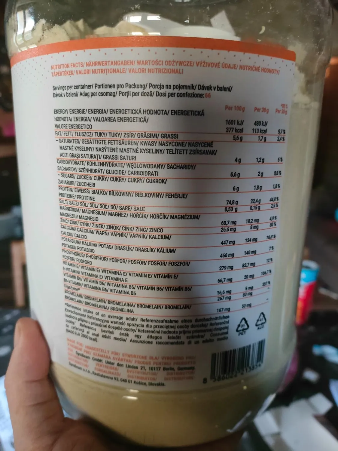 GymBeam Just Whey proteine 1000 g caramello salato
