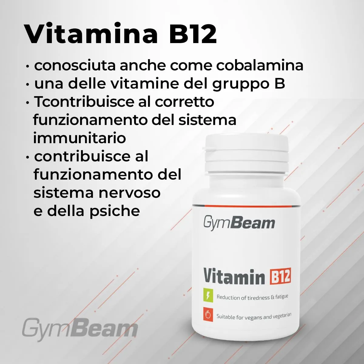 GymBeam Vitamina B12 compresse 90 pezzi per vegani