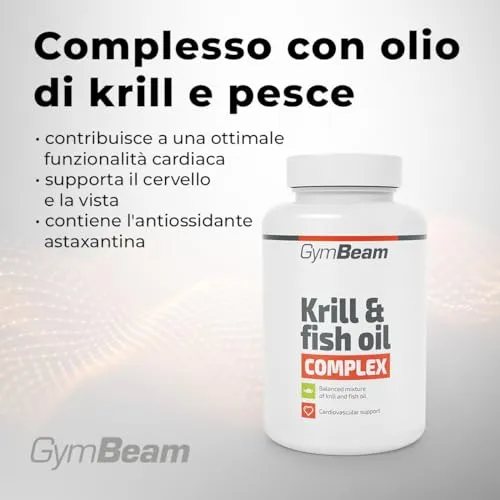 GymBeam Krill e Pesce Omega 3 Capsule 90 cps EPA DHA
