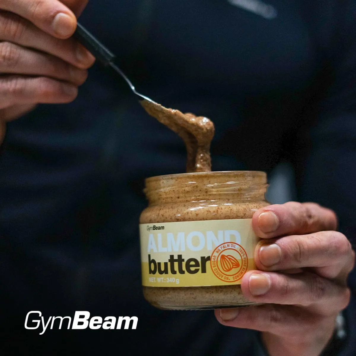 GymBeam Burro di Mandorle Crema Spalmabile 340 g 100% Mandorle