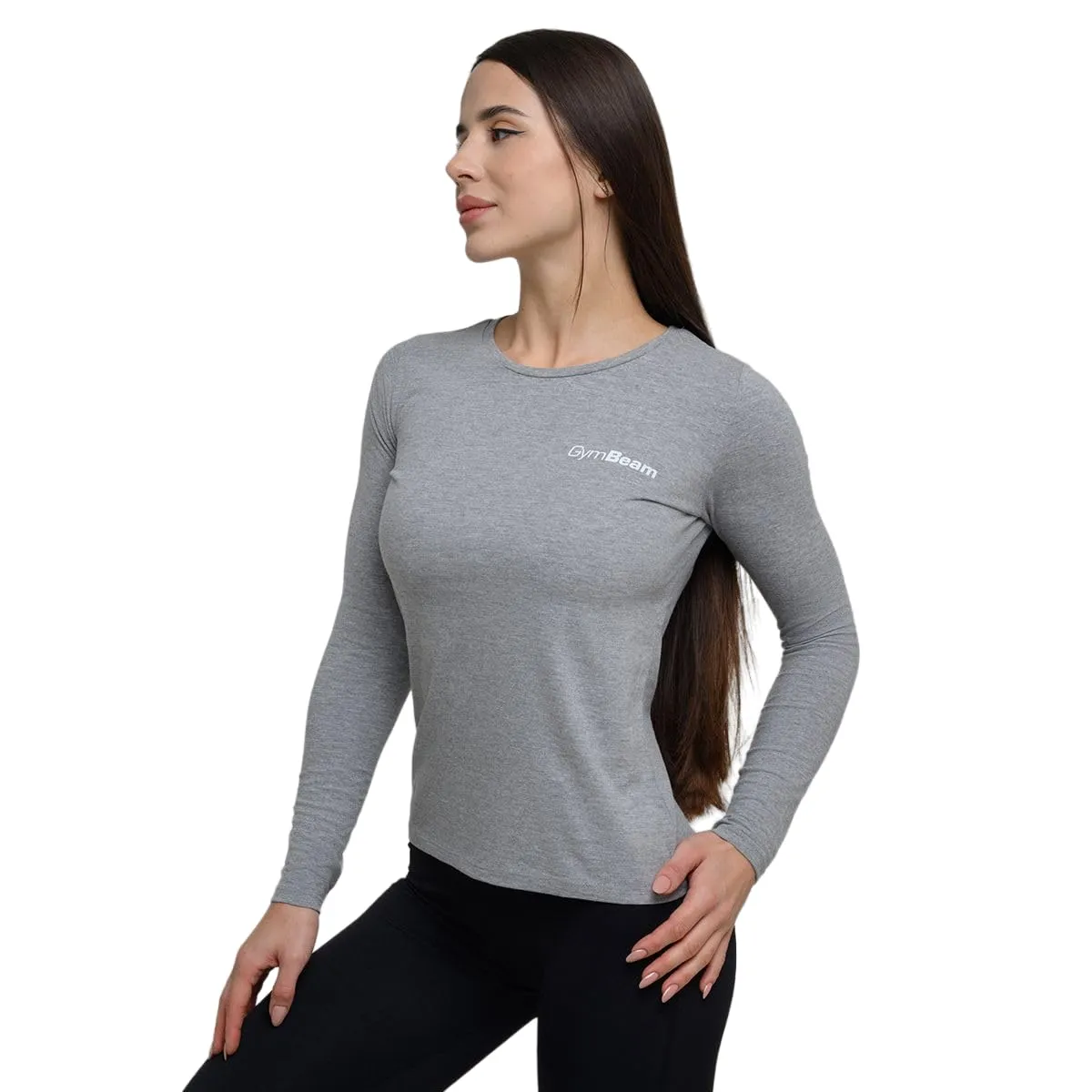 GymBeam T-Shirt Donna Maniche Lunghe L Grey cotone