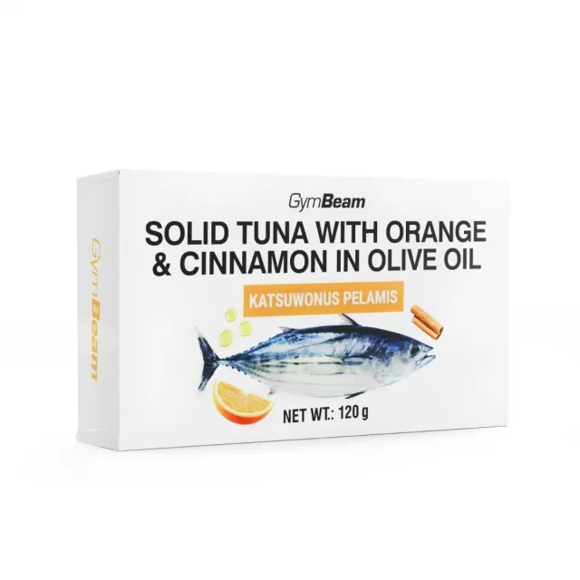 GymBeam Tonno Olio Oliva Arancia Cannella 120 g