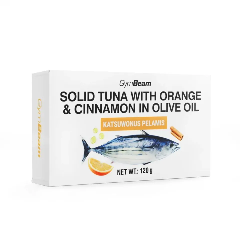 GymBeam Tonno Olio Oliva Arancia Cannella 120 g