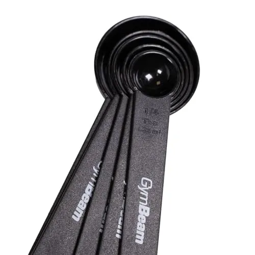 GymBeam Set Misurini Cucina 5 pezzi nero dosatore polveri