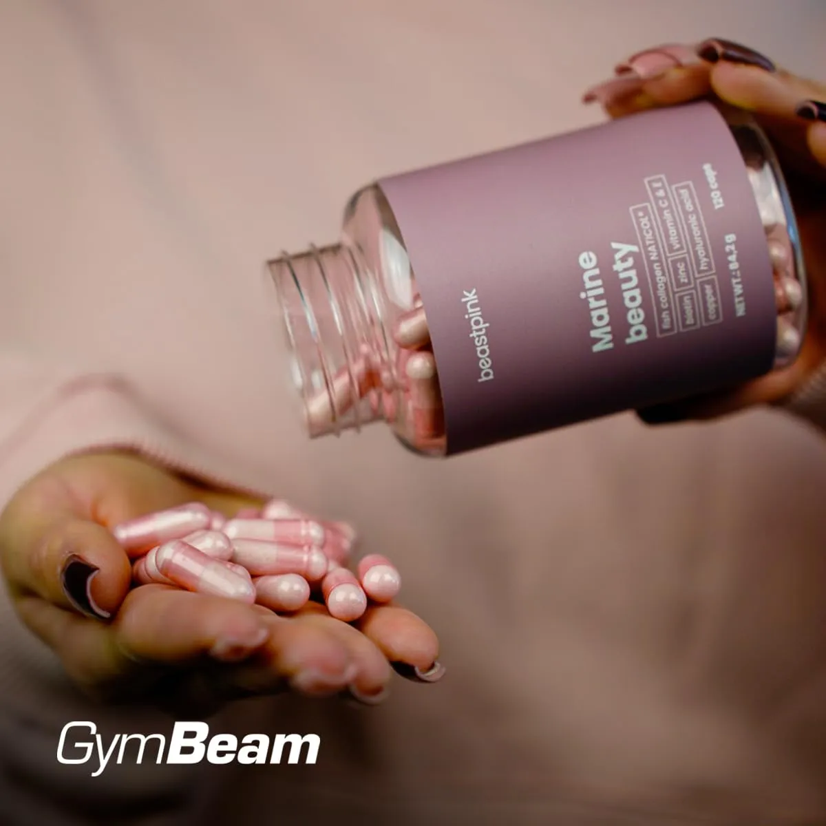 GymBeam Marine Beauty Collagene Marino 120 Capsule Pelle