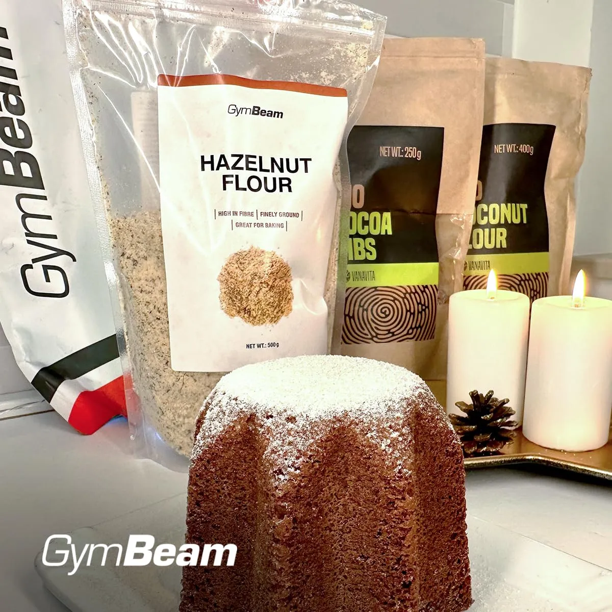 GymBeam Farina nocciole tostate senza glutine low-carb