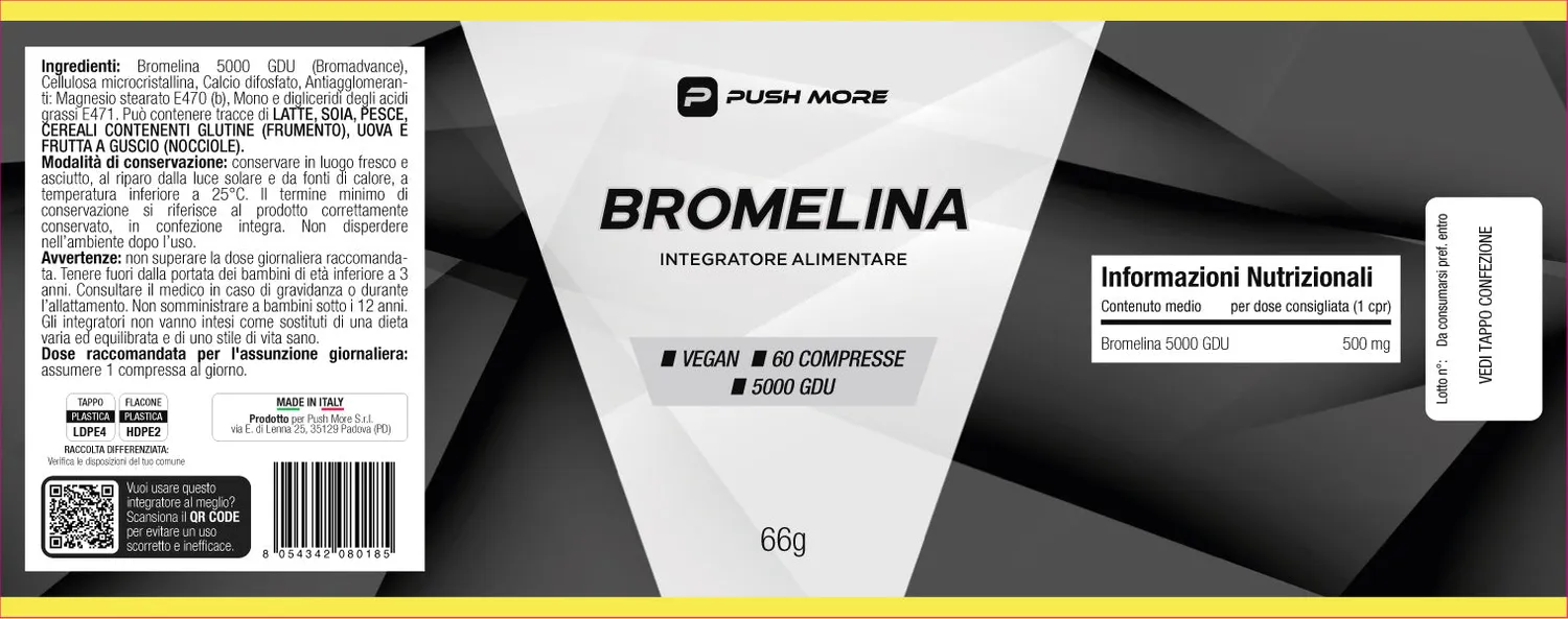 Push More Bromadvance bromelina 60 compresse 500 mg