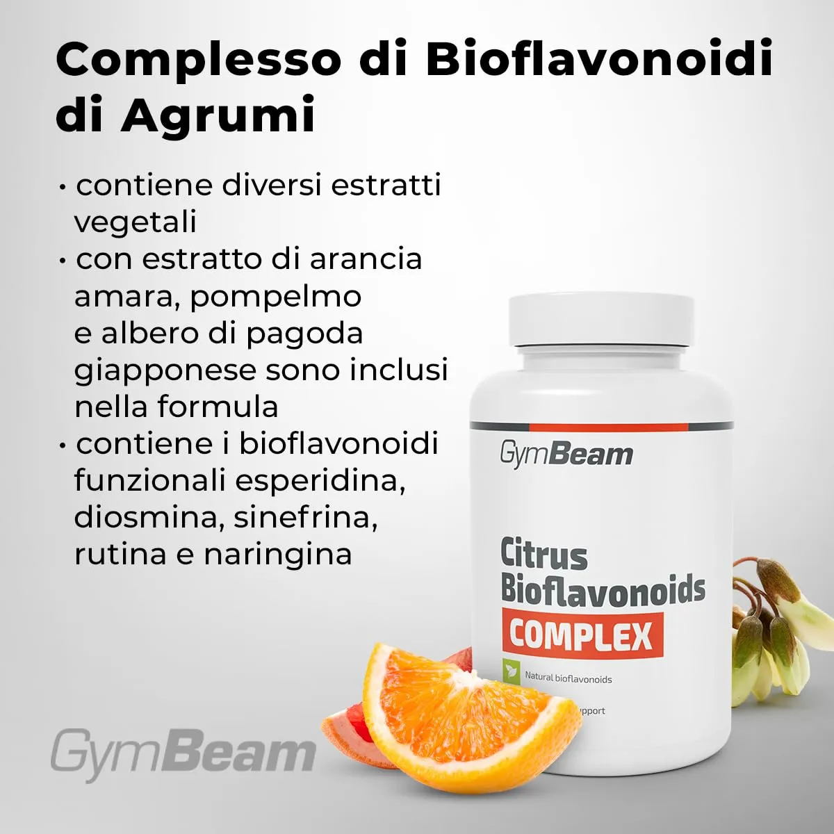 GymBeam Bioflavonoidi Agrumi capsule 90 cps metabolismo